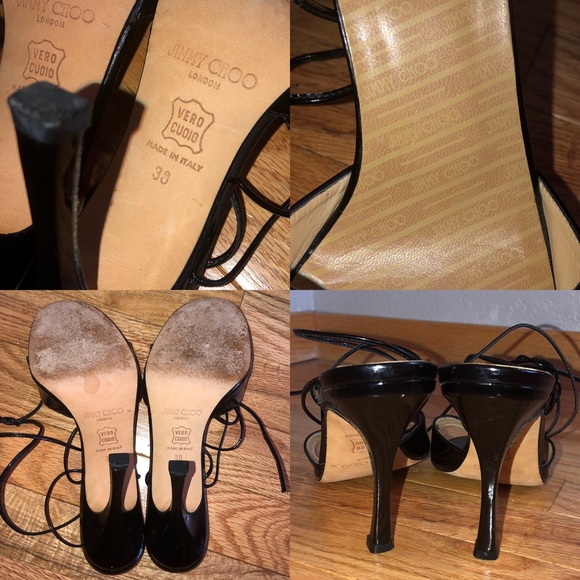 Vintage Jimmy Choo Wrap-Around Heeled Sandals - Picture 7 of 8